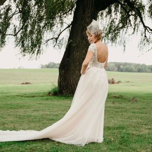 Romantic Dreamy Calla Blanche L’amour Wedding Dress LA7271 Size 10